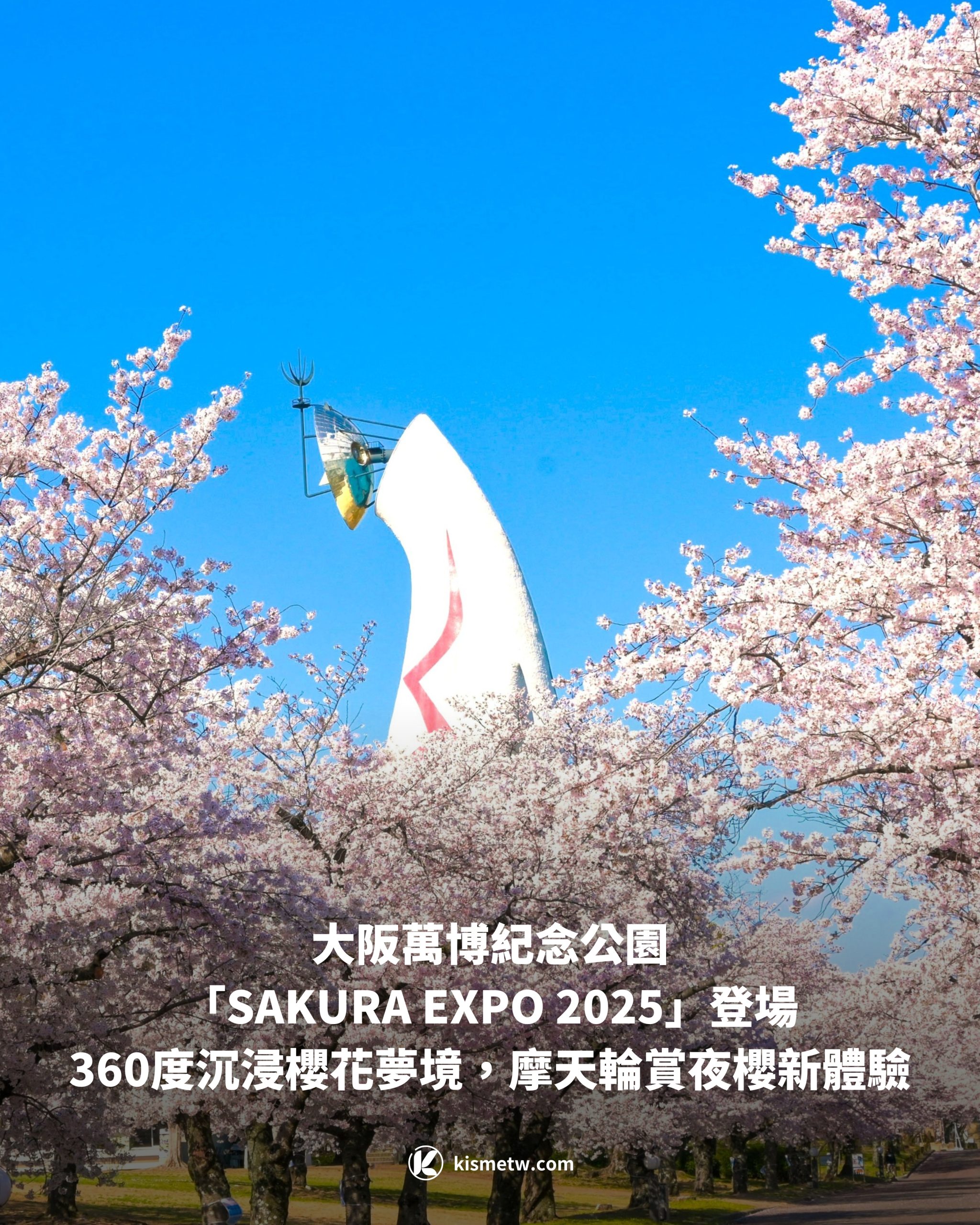 大阪萬博紀念公園「SAKURA EXPO 2025」登場！360度沉浸櫻花夢境，摩天輪賞夜櫻新體驗1 scaled
