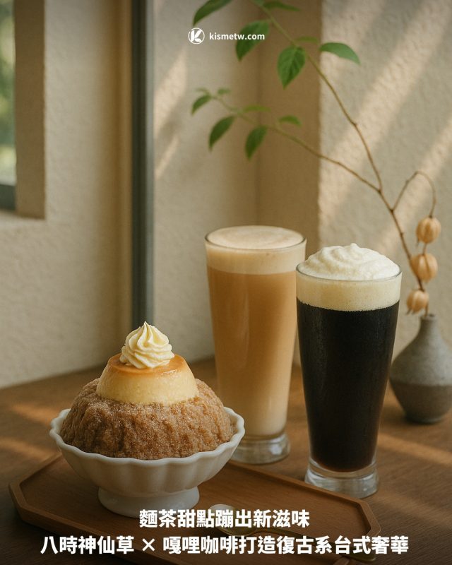 麵茶甜點蹦出新滋味 八時神仙草 × 嘎哩咖啡打造復古系台式奢華1