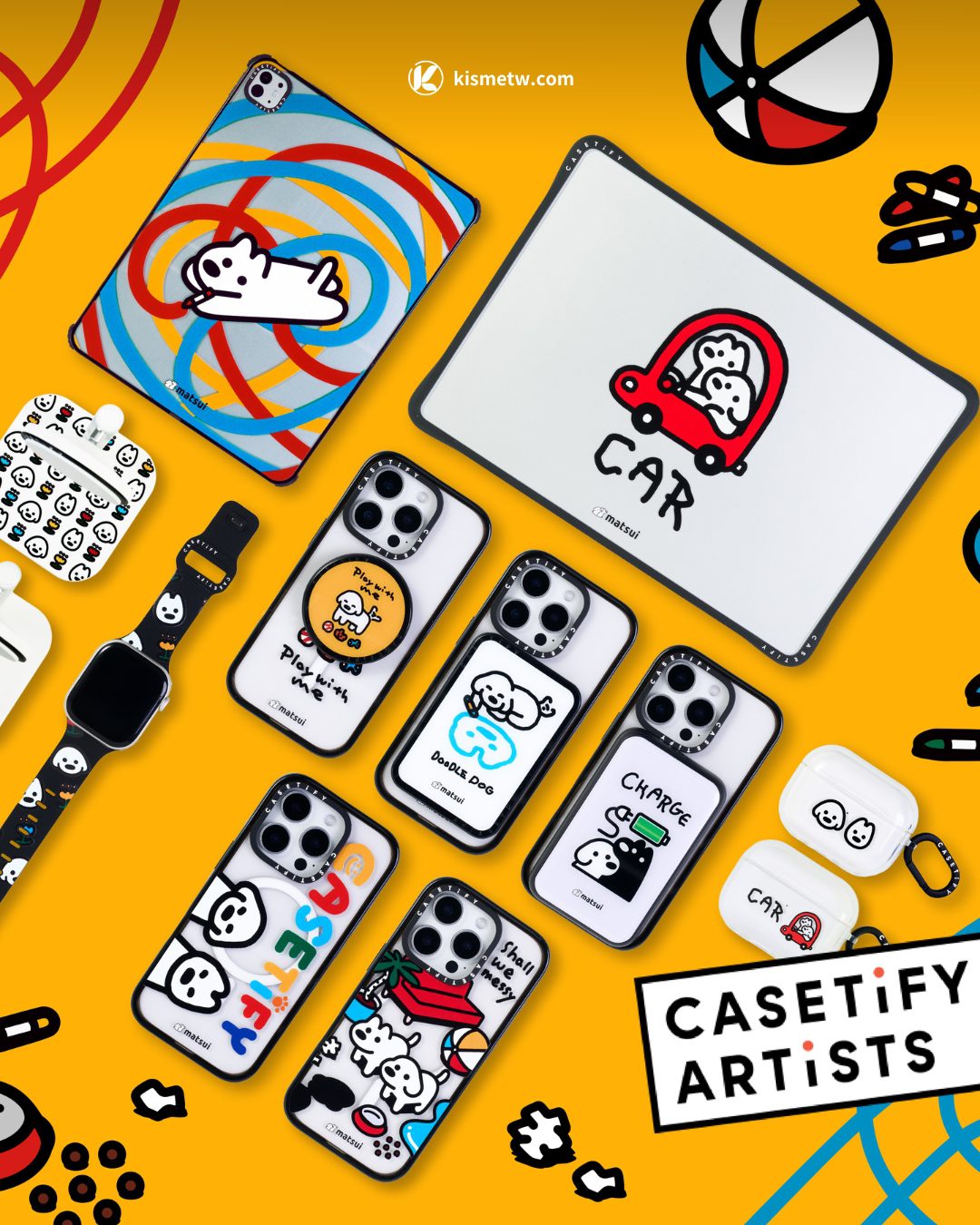 線條小狗夏日萌感告白來襲｜CASETiFY 520送禮系列打造日常戀愛感 (8)