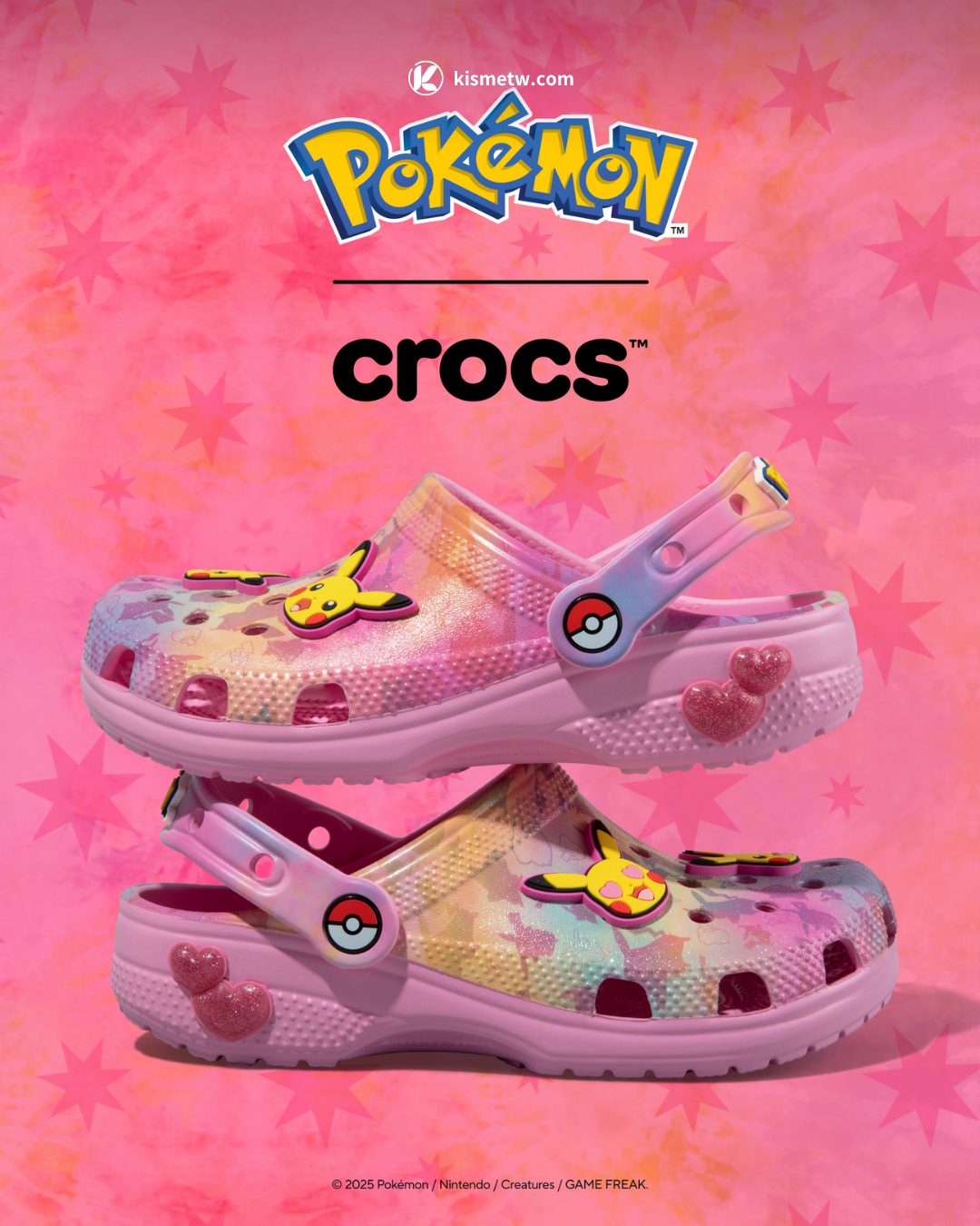 Crocs x Pokemon 聯名系列登場 皮卡丘、伊布、噴火龍釋放童趣潮流能量3