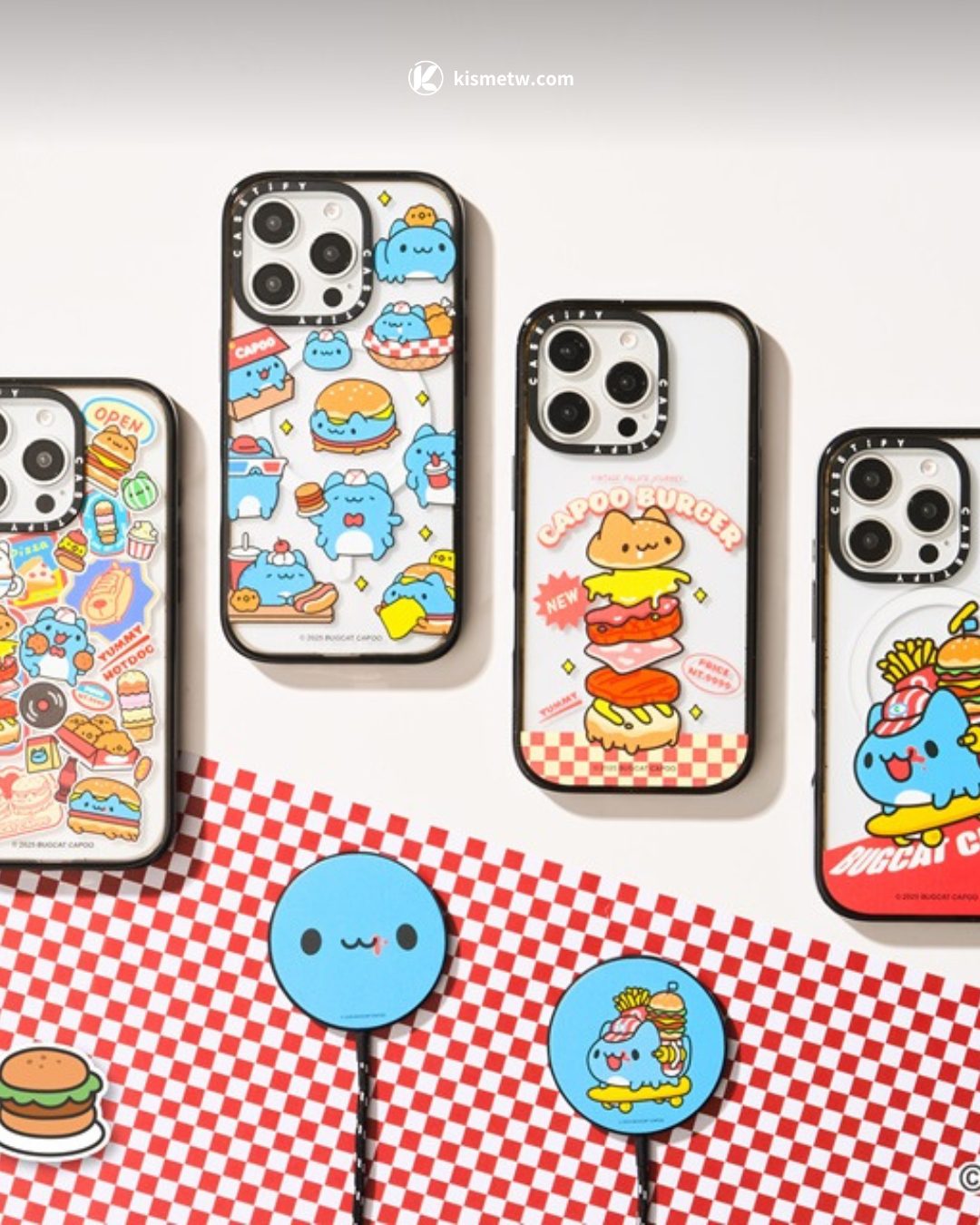 咖波變身漢堡店長｜貓貓蟲咖波 x CASETiFY 推出美式復古聯名系列限量開賣2