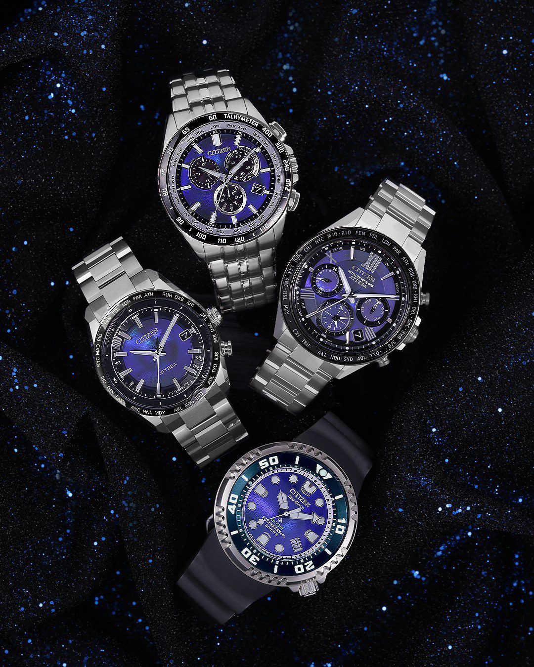 蔚藍深邃的時間詩篇｜CITIZEN「UNITE with BLUE」系列以光動能與海洋結構色錶盤詮釋永恆之藍