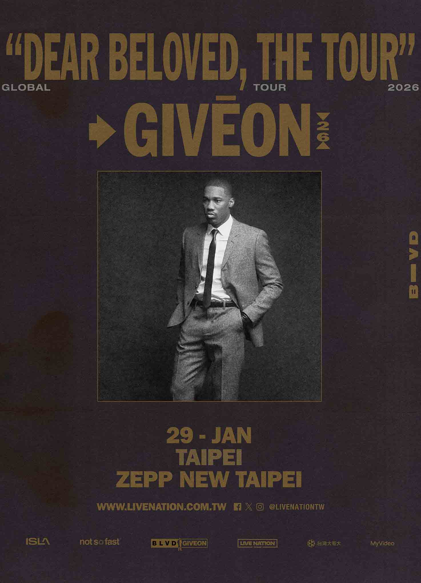 GIVEON亞洲巡演首度來台｜靈魂嗓音征服台北 Zepp舞台 2