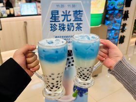翰林茶館冬季應援新儀式 TWICE門票兌換限定藍奶茶免費喝