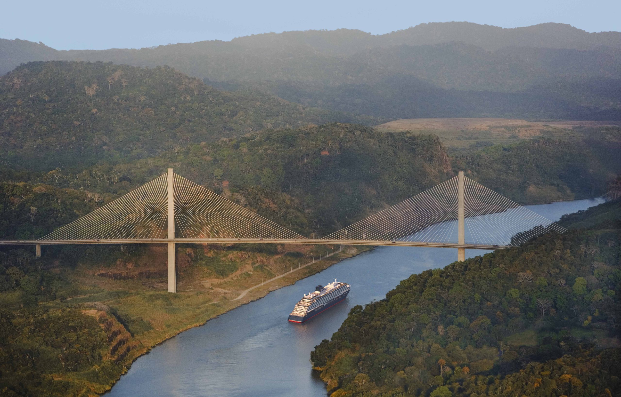 Centennial Bridge Spanning The Panama Canal