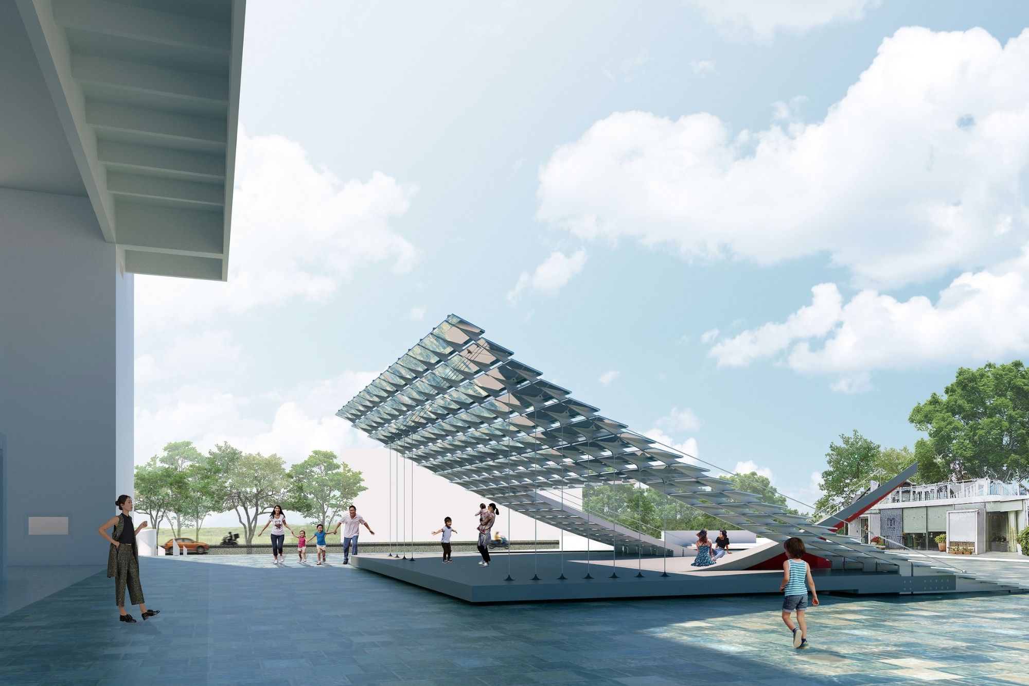 探索北美館X site十年場域想像｜鏡・亭・山裝置開啟地坪與視域的再造實驗