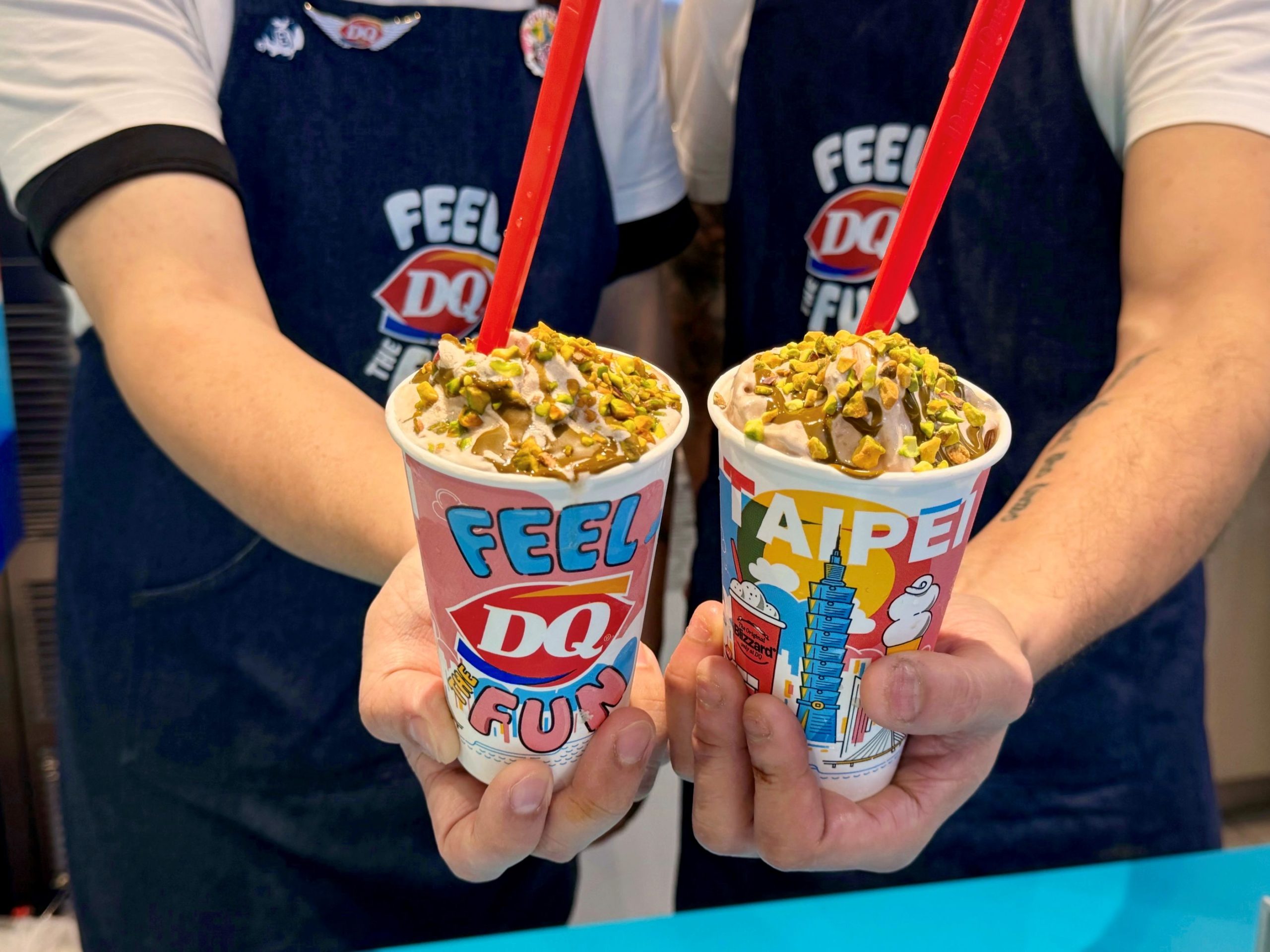 杜拜巧克力魅力席捲冬日冰品市場！DQ開心果暴風雪台北101首賣 (1)