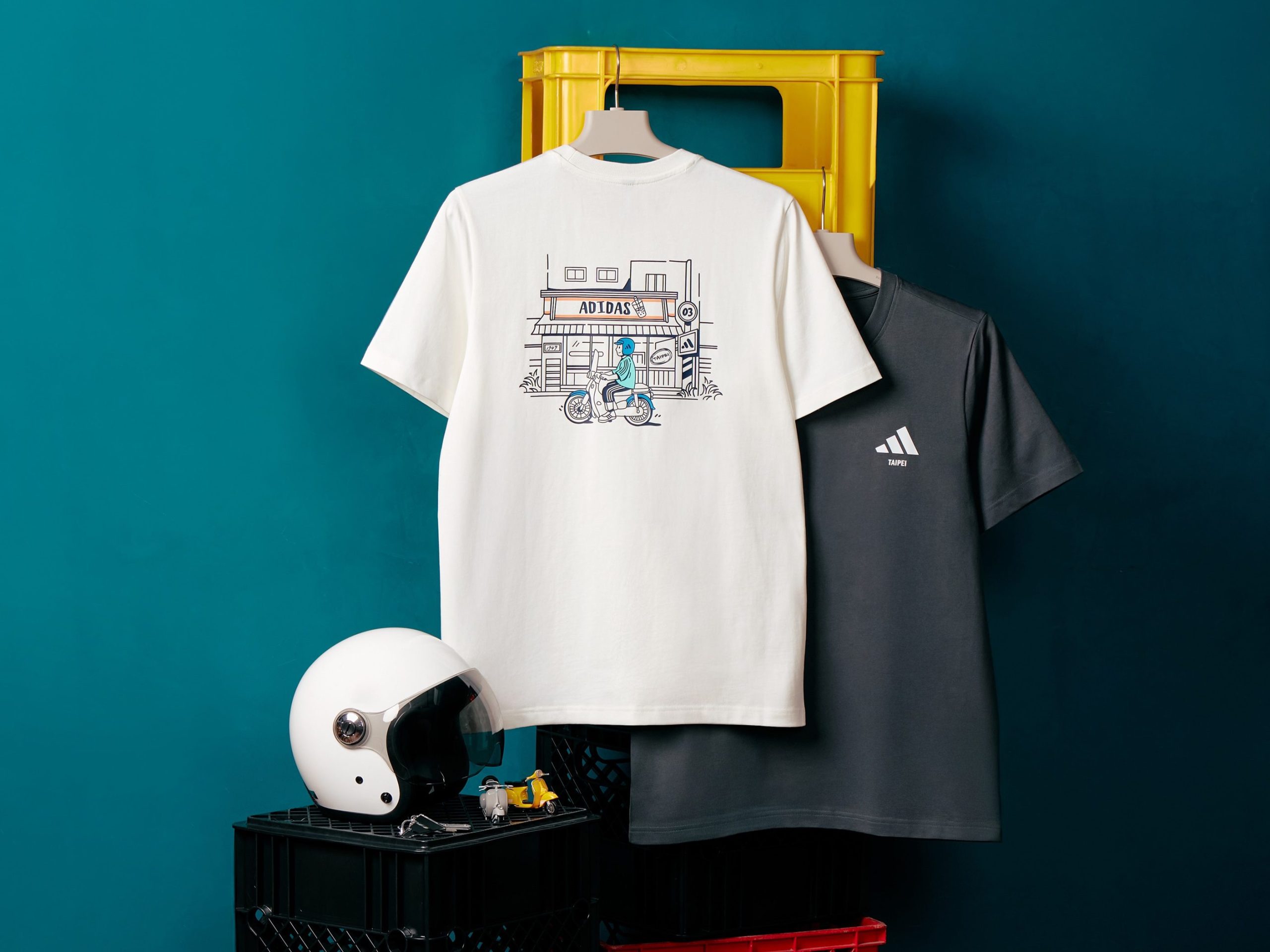 街頭插畫風格激發台味靈感｜adidas全新系列結合地瓜球與機車日常 (2)