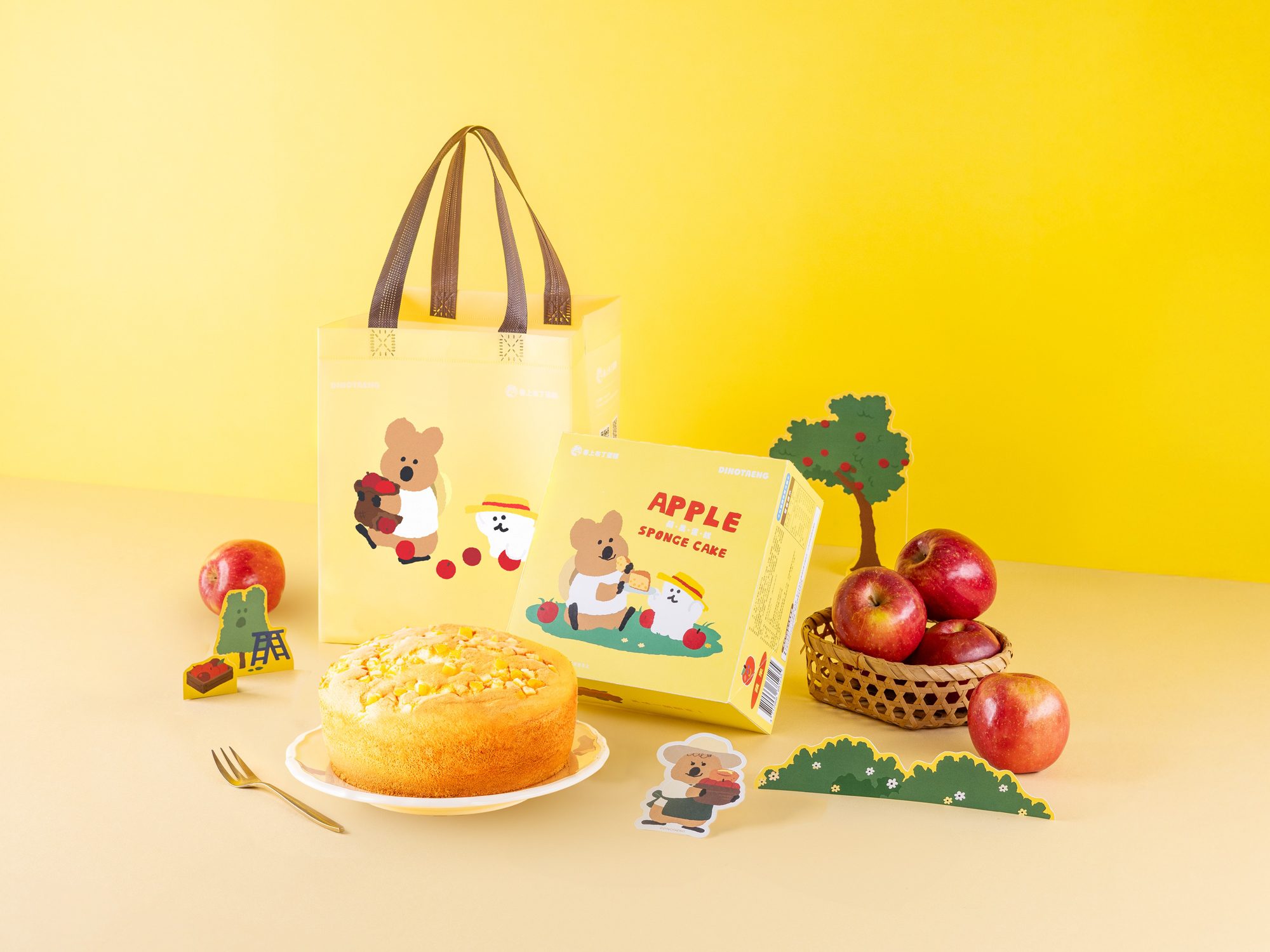 DINOTAENG 聯名春上布丁蛋糕！QUOKKA 蘋果蛋糕全台限量開賣1