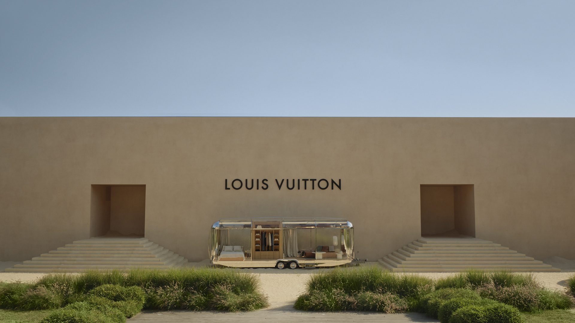 Louis Vuitton 2027春夏男裝秀登場 衝浪主題打造巨浪隧道與沙灘伸展台3