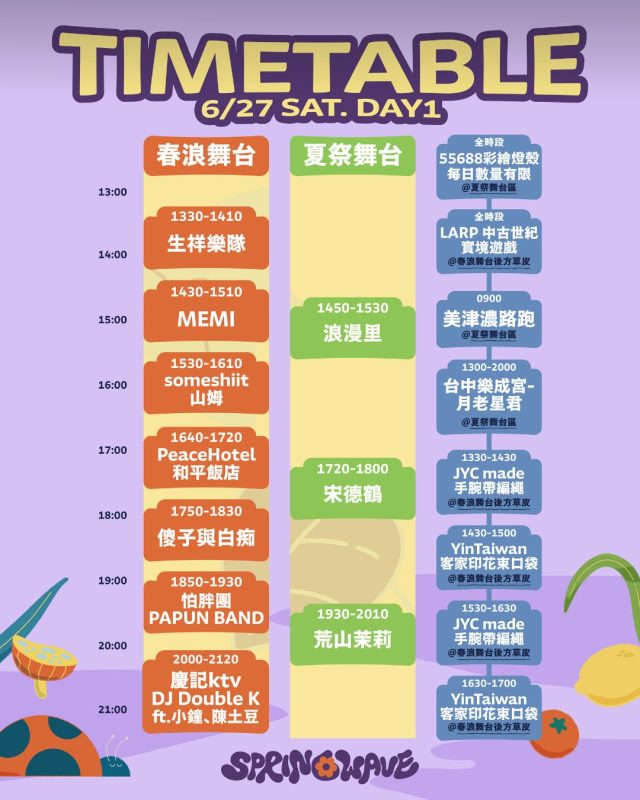 春浪音樂節改至圓滿戶外劇場登場補償方案公開2