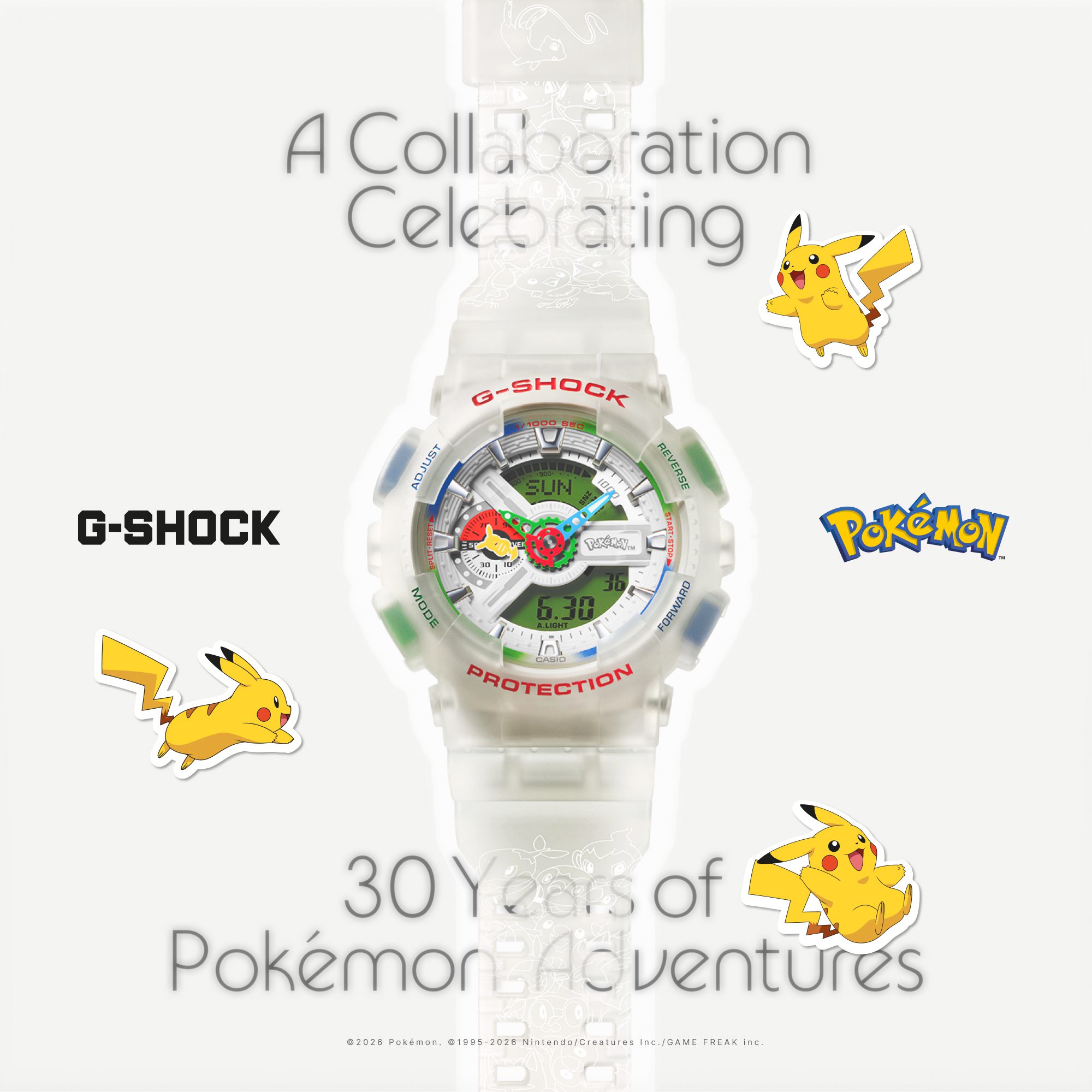 G-SHOCK攜手《寶可夢》30週年聯名腕錶GA-110PKM正式登場