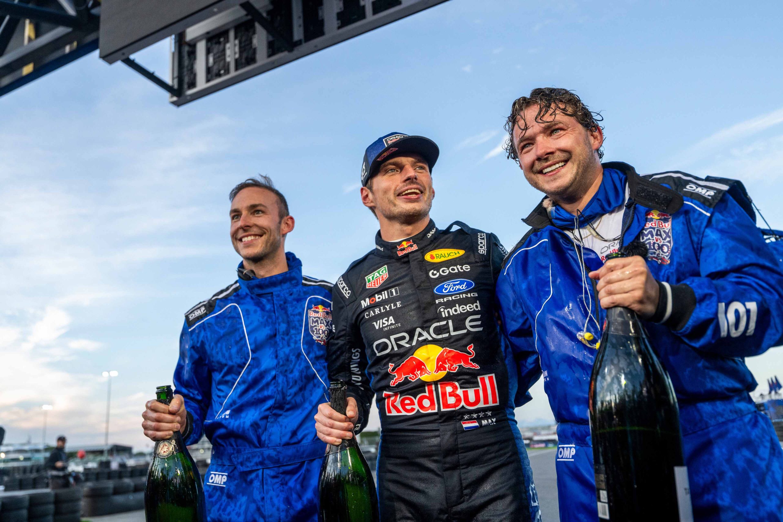 Max Verstappen, Lewis Osler And Jacky Martens